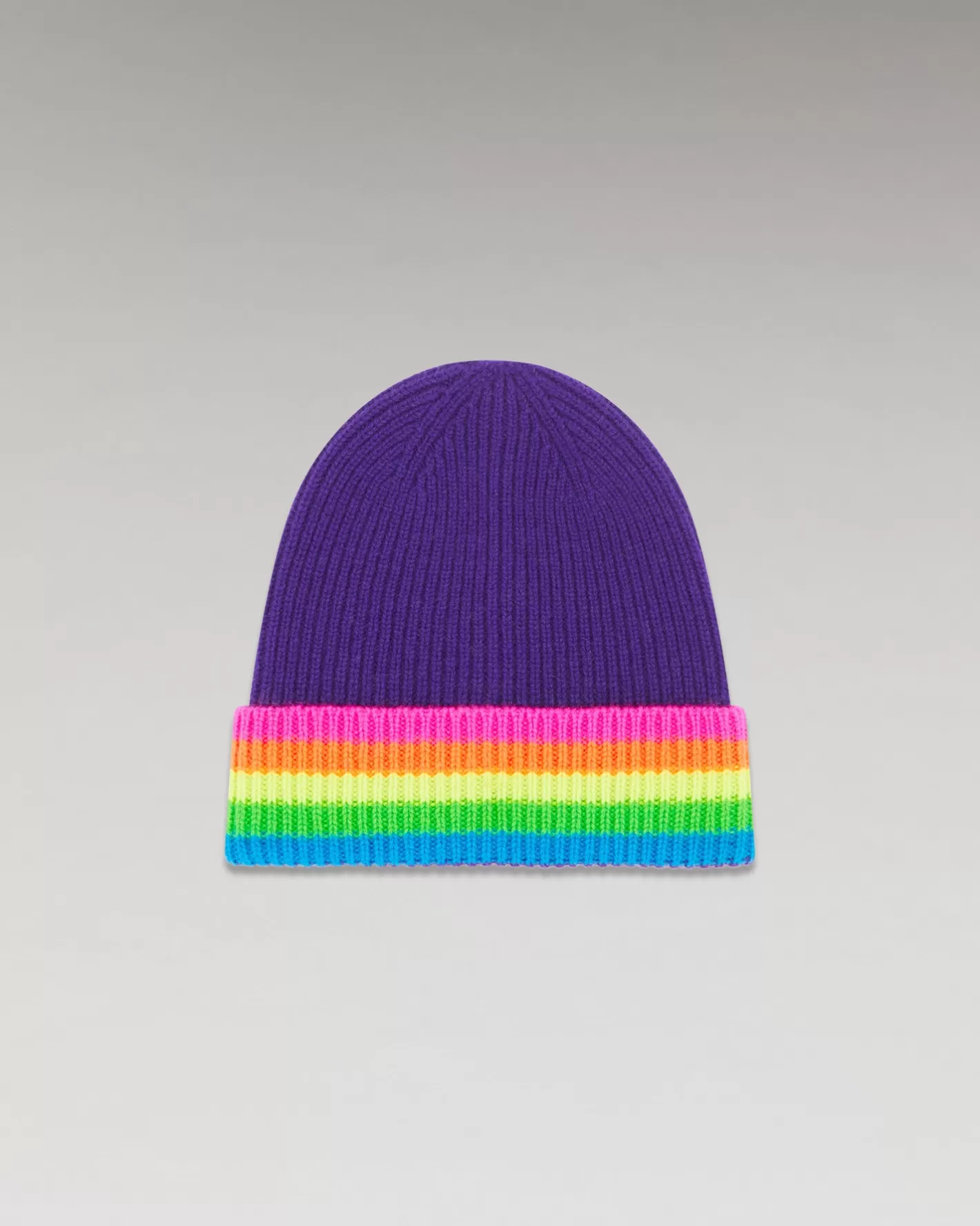 Berretto Con Risvolto Bande Multicolori-FROM FUTURE Best Sale