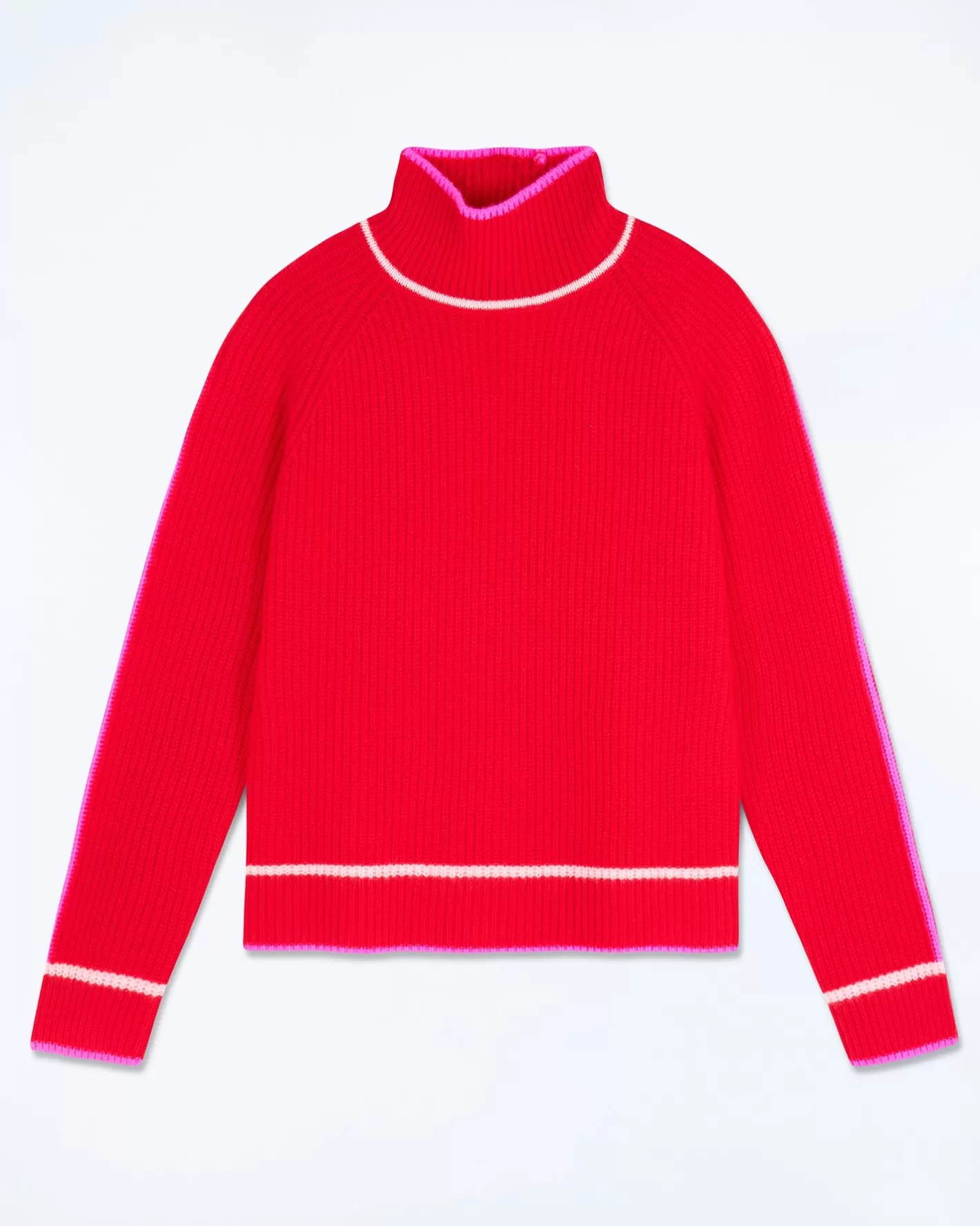 Maglione Collo Alto Tricolore A Costa Perlata-FROM FUTURE Hot