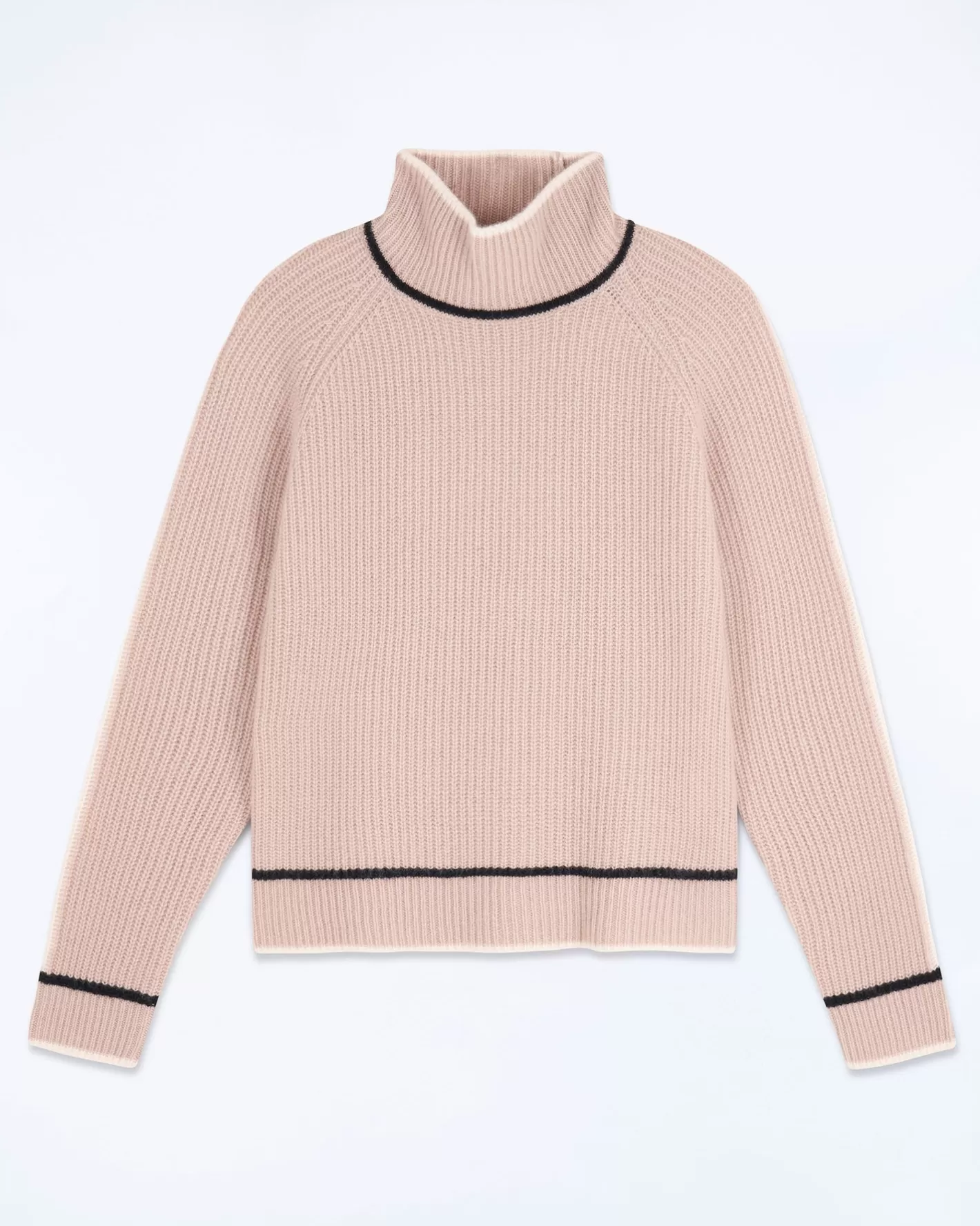 Maglione Collo Alto Tricolore A Costa Perlata-FROM FUTURE New