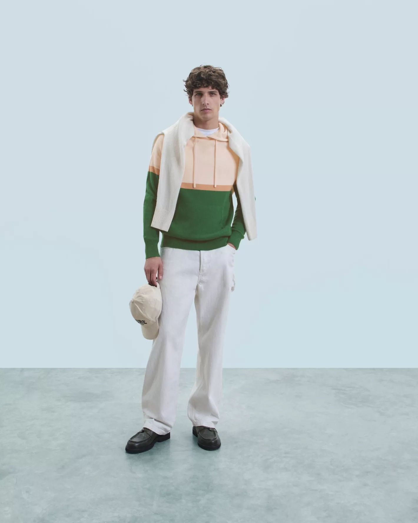Maglione Felpa Con Cappuccio Color Block-FROM FUTURE Sale