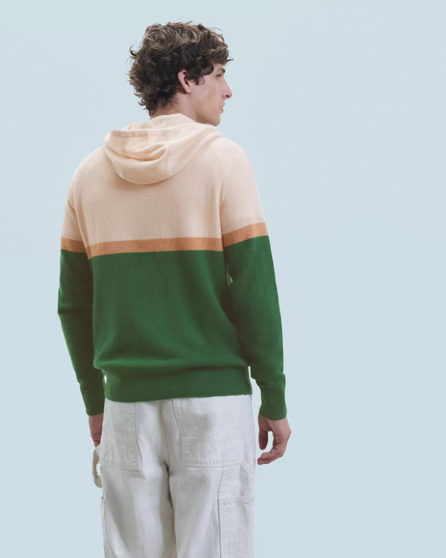 Maglione Felpa Con Cappuccio Color Block-FROM FUTURE Sale