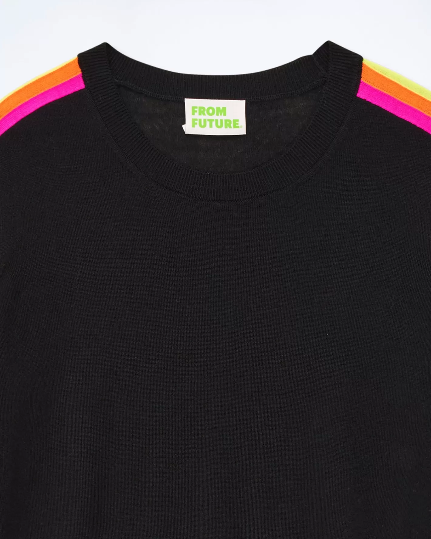 Maglione Scollo Tondo Banda Multicolore Sulle Maniche-FROM FUTURE Flash Sale