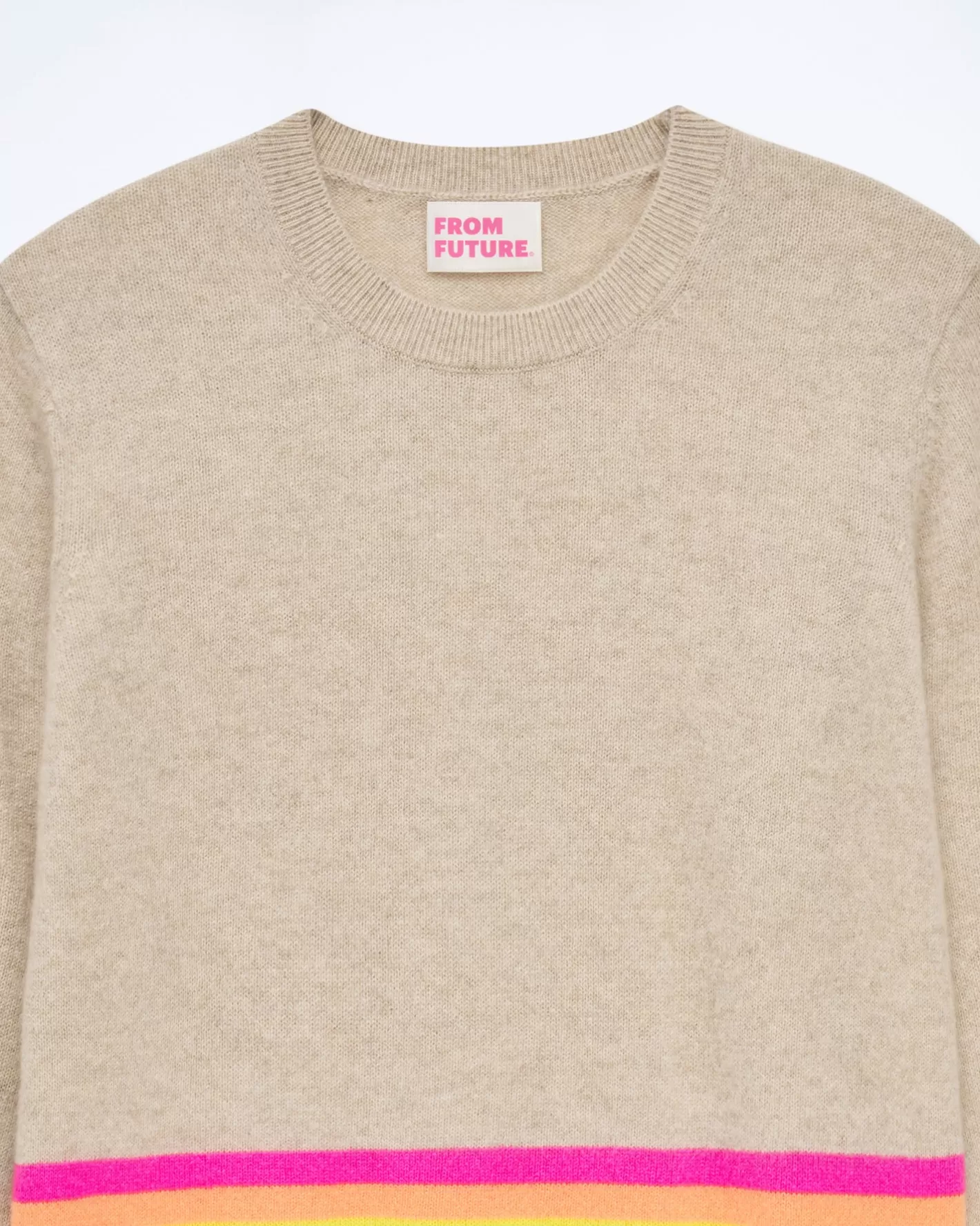 Maglione Scollo Tondo Fondo Con Bande Multicolori-FROM FUTURE Best