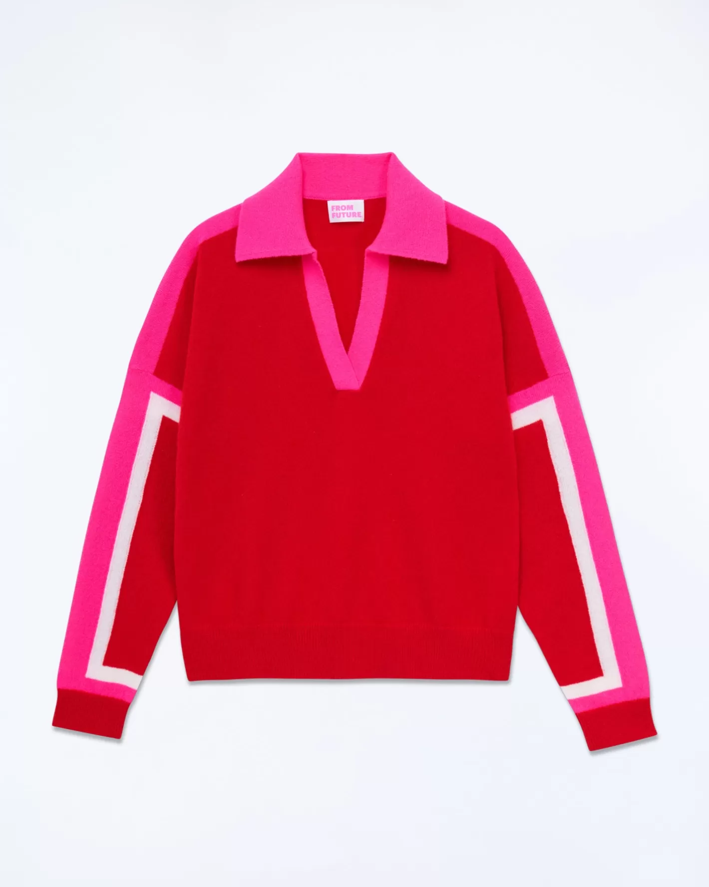Maglioni Collo A Polo Tricolore-FROM FUTURE Best
