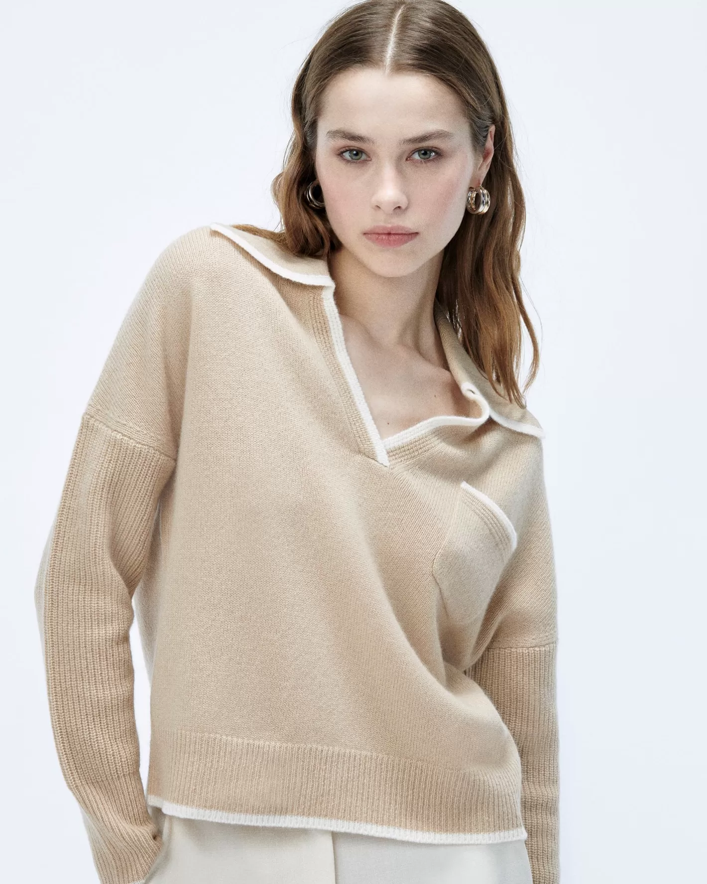 Pullover Collo A Polo Bicolore-FROM FUTURE Hot