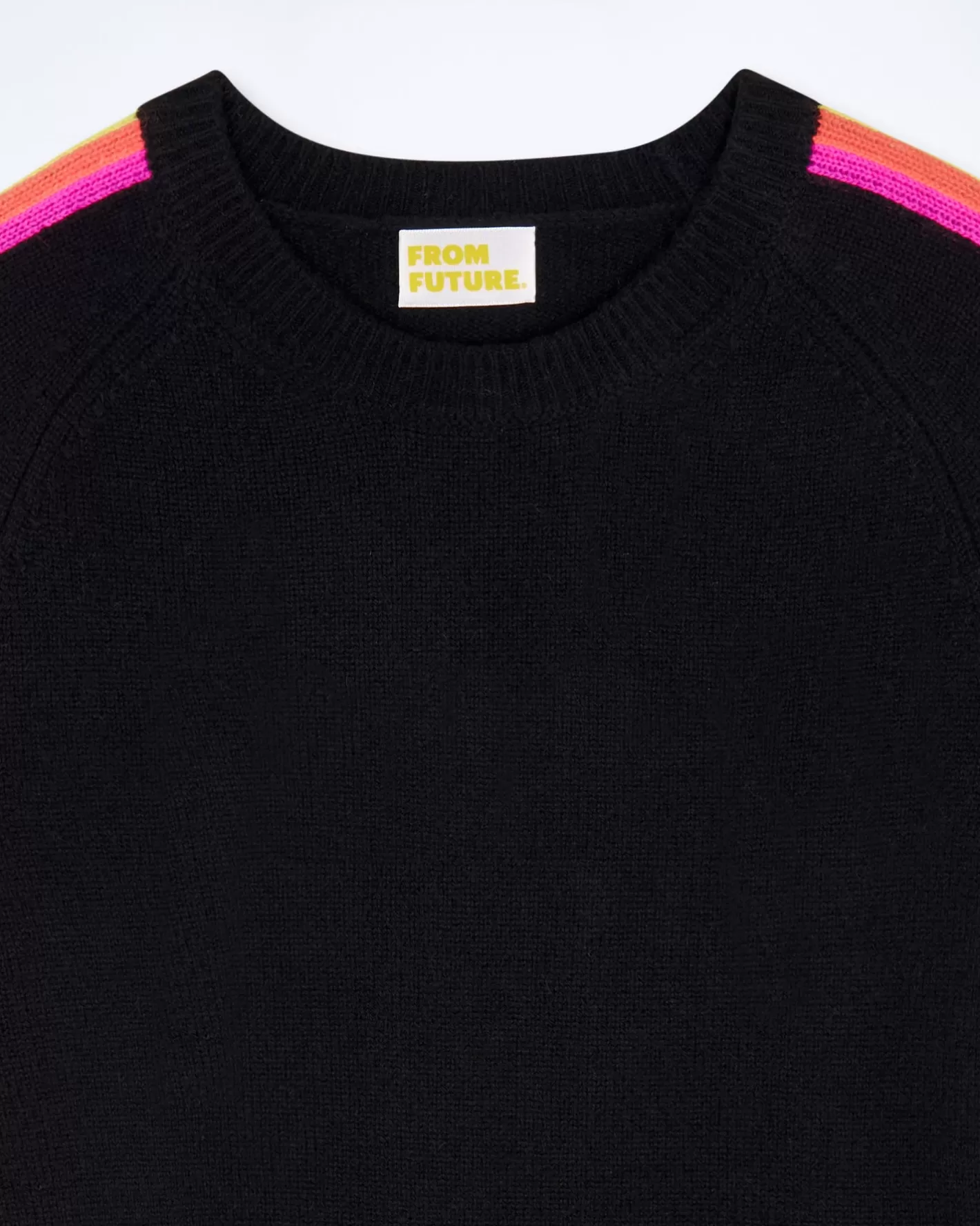 Pullover Scollo Tondo Bande Maniche Multicolori-FROM FUTURE New